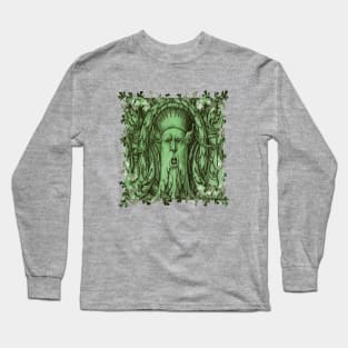 The Green Man Pagan Foliate Head Long Sleeve T-Shirt